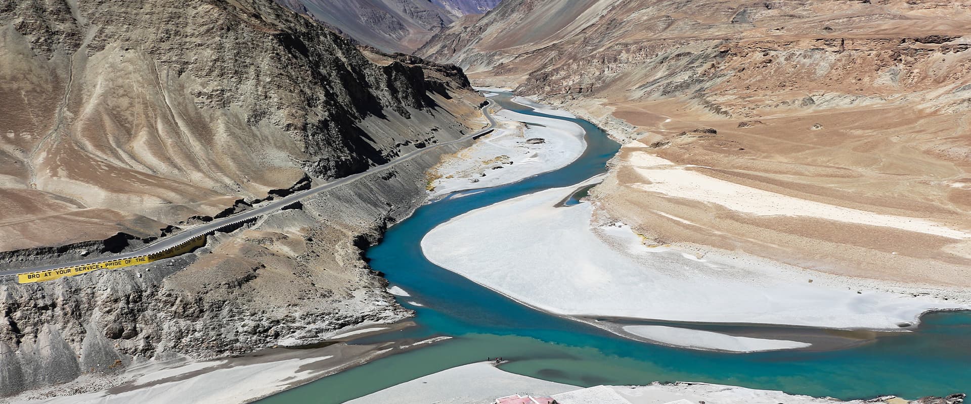 ariel view Leh town